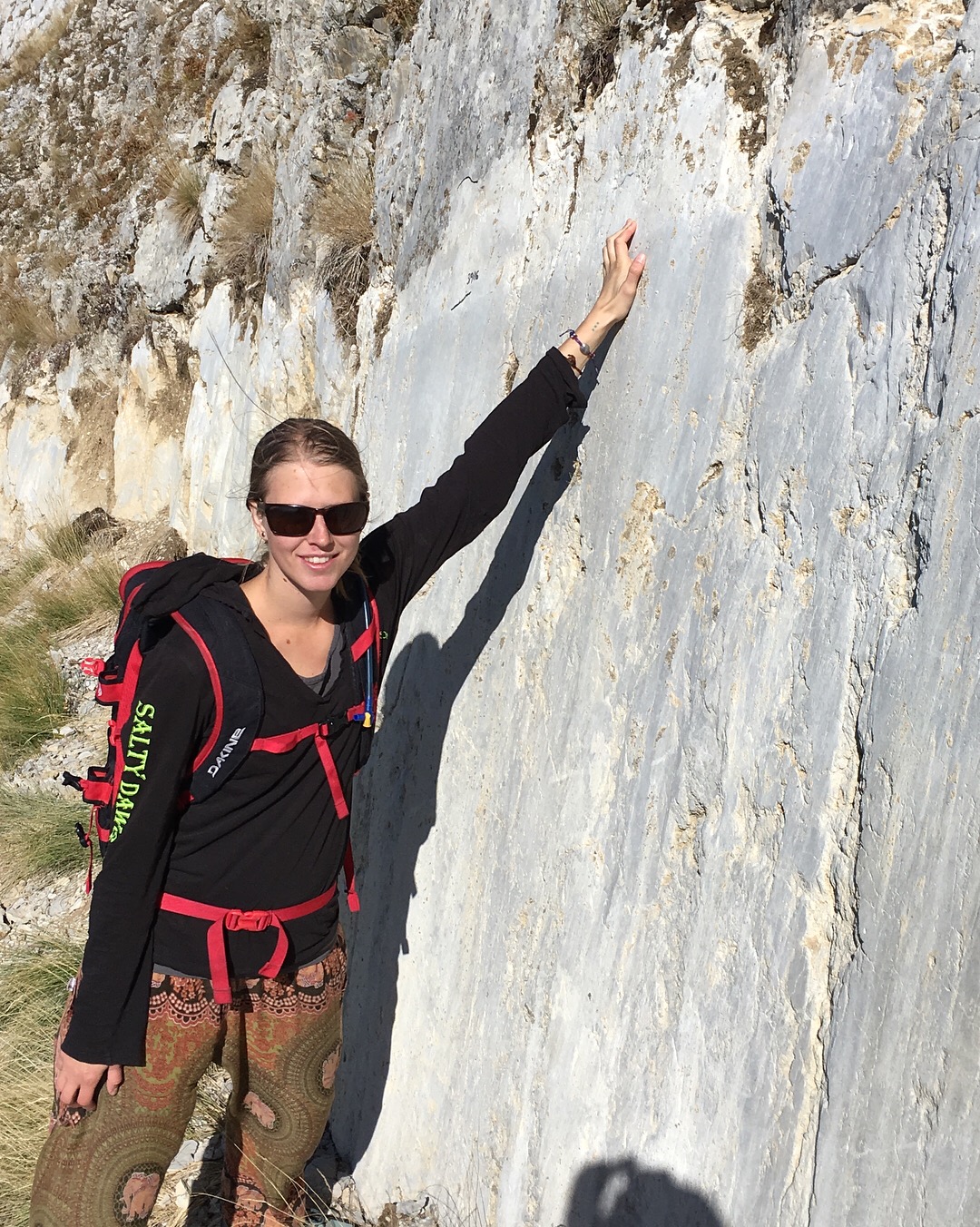 GEM Hazard Scientist Kendra Johnson at a fault scarp from the 2016 Norcia and
Amatrice earthquakes in Central Italy.
